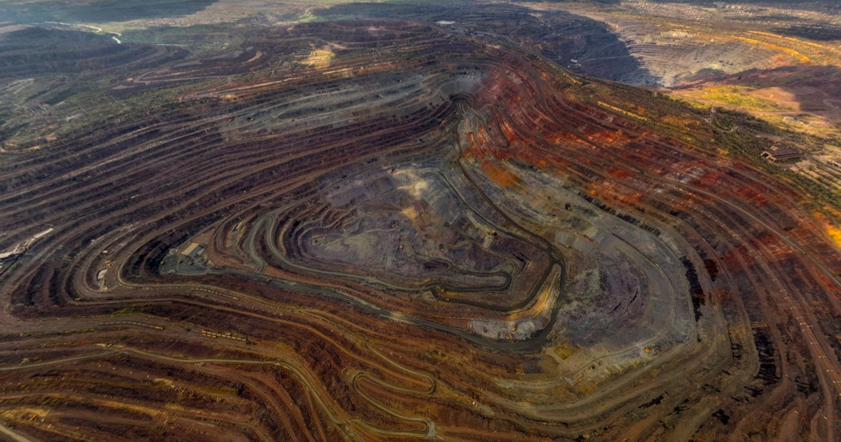 Open pit mining site